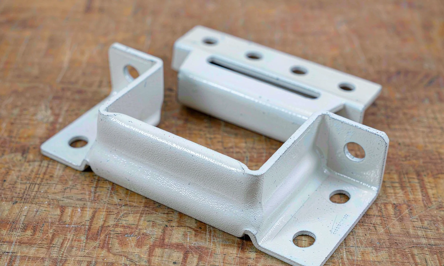 Zinc plated sheet steel battery hold-down brackets