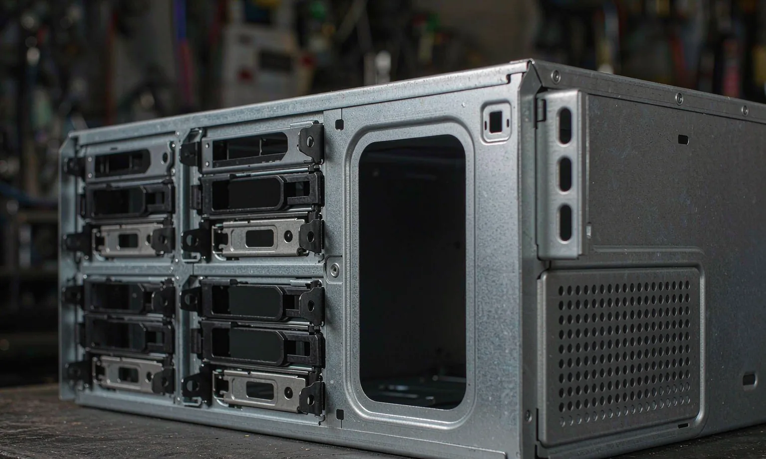 Rack chassis rear panel I/O